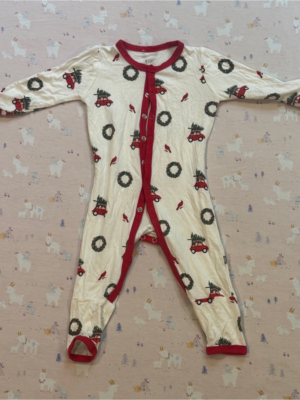 Kyte 3-6 mos Holiday Baby Footed One-Piece Pajamas